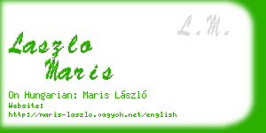 laszlo maris business card